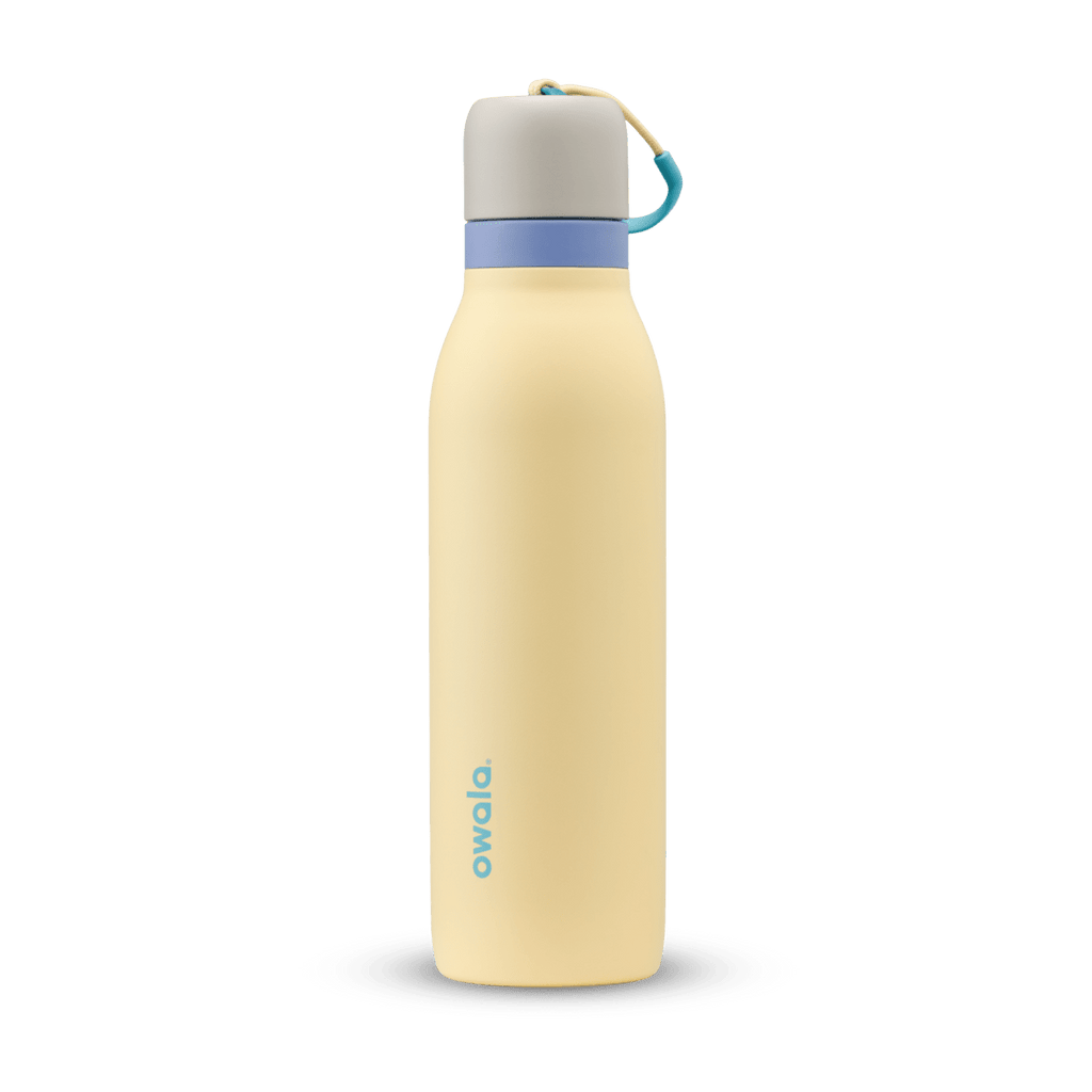 Owala yellow and blue 18oz FreeSip Twist water bottle